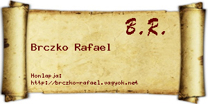 Brczko Rafael névjegykártya